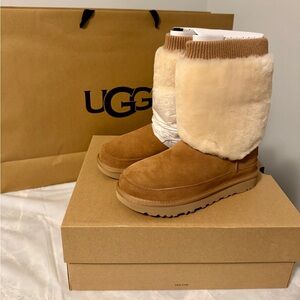 New Ugg Women's Classic Posy Boots  Size 7 Brown